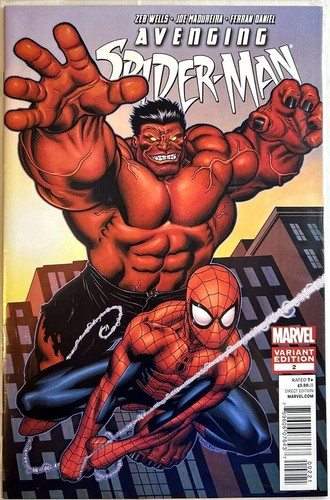 AVENGING SPIDER-MAN #2 1:25 ED MCGUINNESS RED HULK VARIANT SEALED POLYBAG SWBX - 第 1/2 張圖片