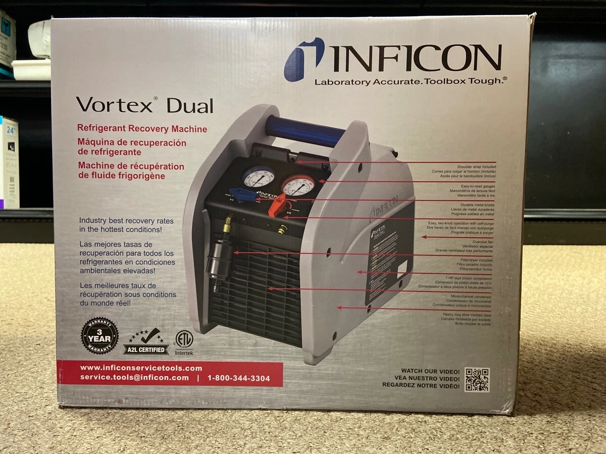 Inficon Vortex Dual HVAC Refrigerant Recovery Machine, 45 OFF