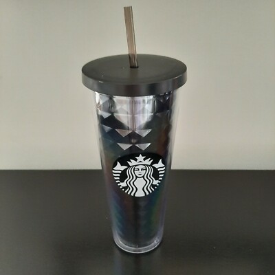 Starbucks Black Acrylic Cold Cup Tumbler 24oz NWT RARE!!! Last One!! | eBay