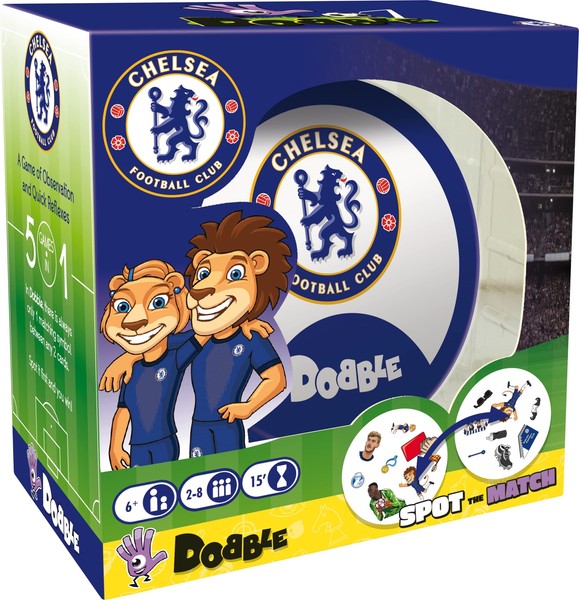 Asmodee , Dobble Chelsea, Card Game, Ages 6+, 2-8 Players, 15 Minutes Playing Ti-image