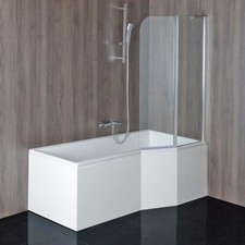 Raumsparwanne VERSYS 160cm x 85/70cm, 47cm tief, mit Wannenfüßen 