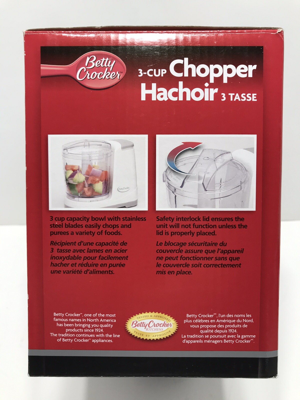 Betty Crocker 3 Cup Chopper Food Processor BC-2405C NEW