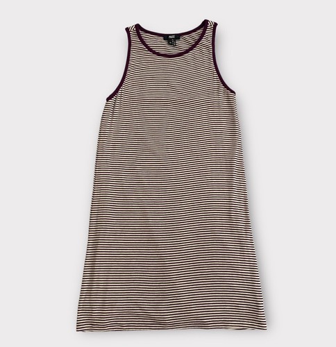 Paige Women’s Mia Dress XS Graphic Stripes Rich Burgundy Layered Feminine NWOT - Picture 2 of 5