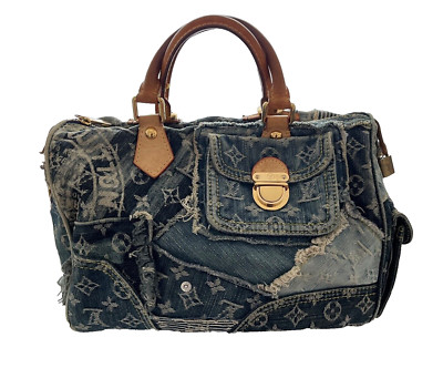 Louis Vuitton Speedy 30 Jeans Denim Patchwork Limited Edition 2000