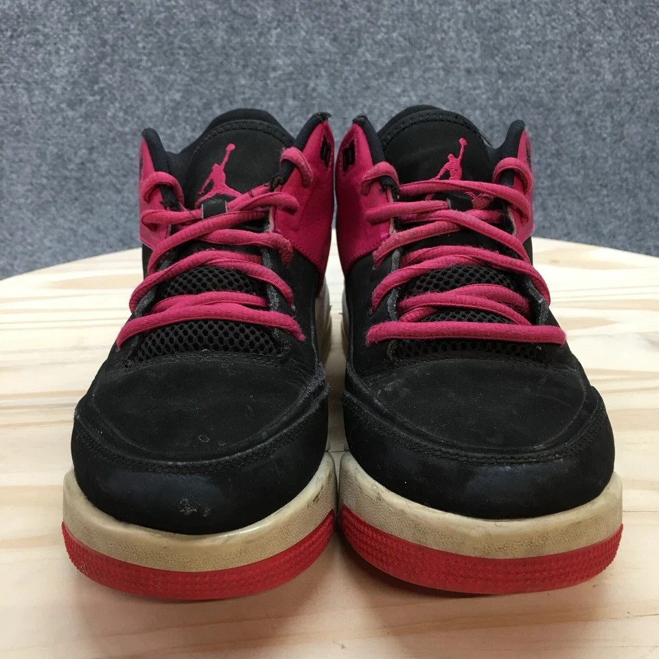 Jordan Zapatos Juveniles 5 Air Jordan Origin Flight 3 GS Mid Top Tenis Negro Rosa Foto 4 de 4