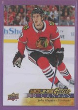 2017 17-18 UPPER-DECK UD CANVAS YOUNG GUNS BLACK HAWKS JOHN HAYDEN #C235