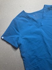 FIGS two Pocket Blue Scrub Top SMALL PO2133 67