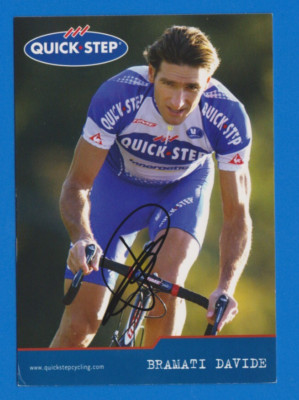 CYCLING cycling card BRAMATI DAVIDE team QUICK STEP signed