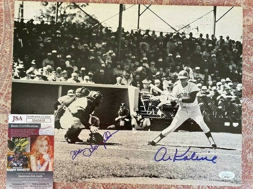 Autographed AL KALINE Manny Sanguillen 1968 Tigers 11 x 14 JSA - 第 1/4 張圖片