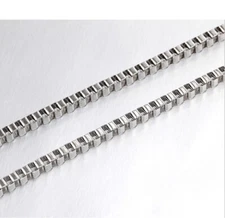 Solid 925 Sterling Silver Classic 2mm wide 16"~32INCH Italian Box Chain Necklace