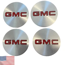 4pcs 65mm GMC Car Wheel Center Hub Cap Badge Emblem Sticker Silver