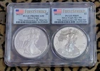 2012-S 1 Oz PROOF 75th Anniv SF Mint 2 Coin Set American SILVER Eagle PCGS PR69