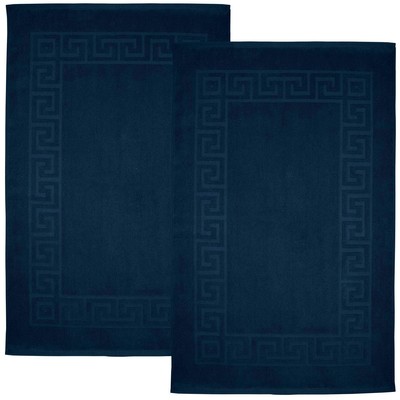 100% Cotton Luxury Greek Bath Mat 900 GSM Pack of 2 Bathroom Rugs Highly Abso...