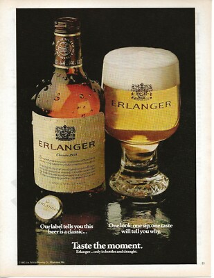 Erlanger Beer 1981 Original Print Ad 9 x 11" Playboy Magazine 80s 1980s