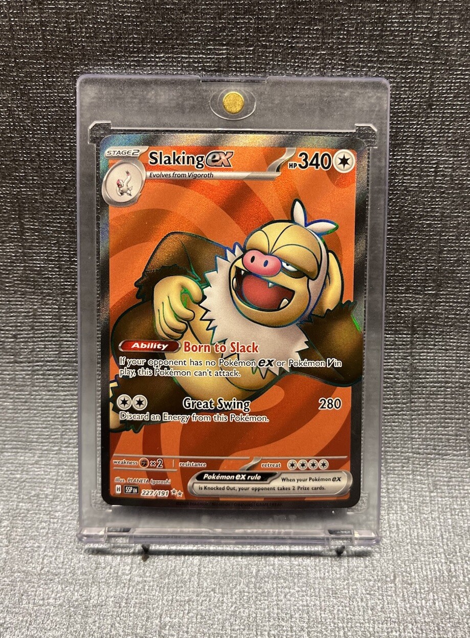 Pokemon TCG Slaking EX Full Art 227/191 Ultra Rare Surging Sparks English NM