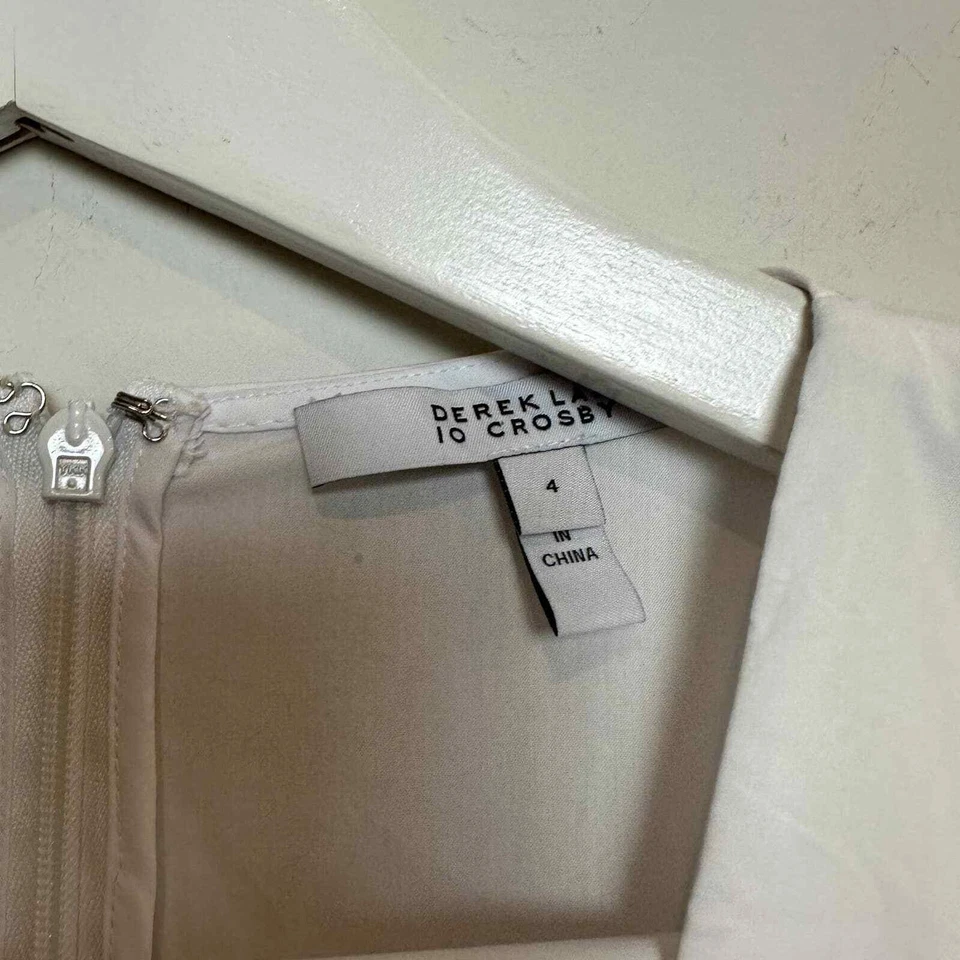 Derek Lam 10 Crosby 白色 Noe 泡泡袖上衣长袖 4 — 第 4/4 张图片