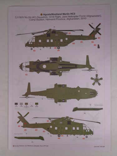 AIRFIX 1:48 AgustaWestland Merlin HC3 Operation Herrick Afghanistan A14101 RARE - Picture 18 of 24