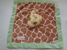 SIMBA LOVEY DISNEY BABY LION KING BROWN GIRAFFE PRINT PLUSH SECURITY BLANKET