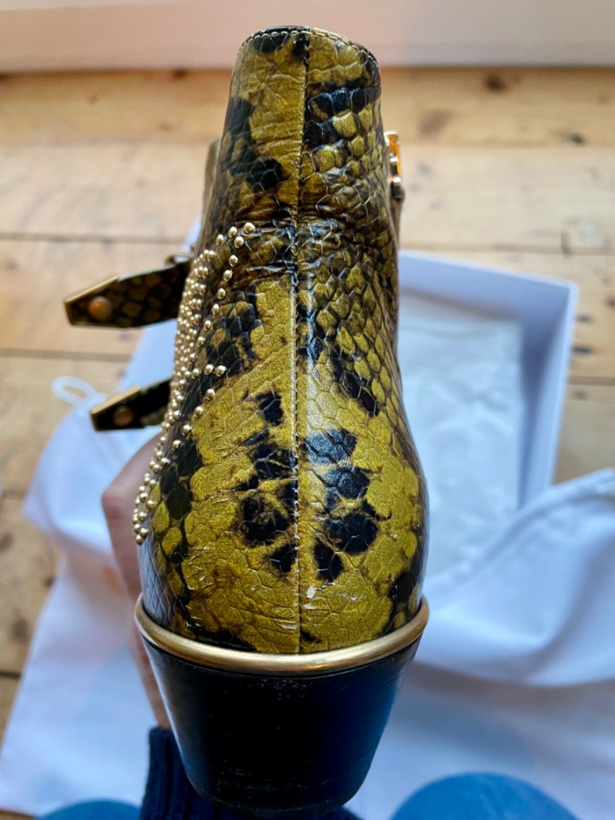 Chloe Susanna studded boots, python-effect leathe… - image 17