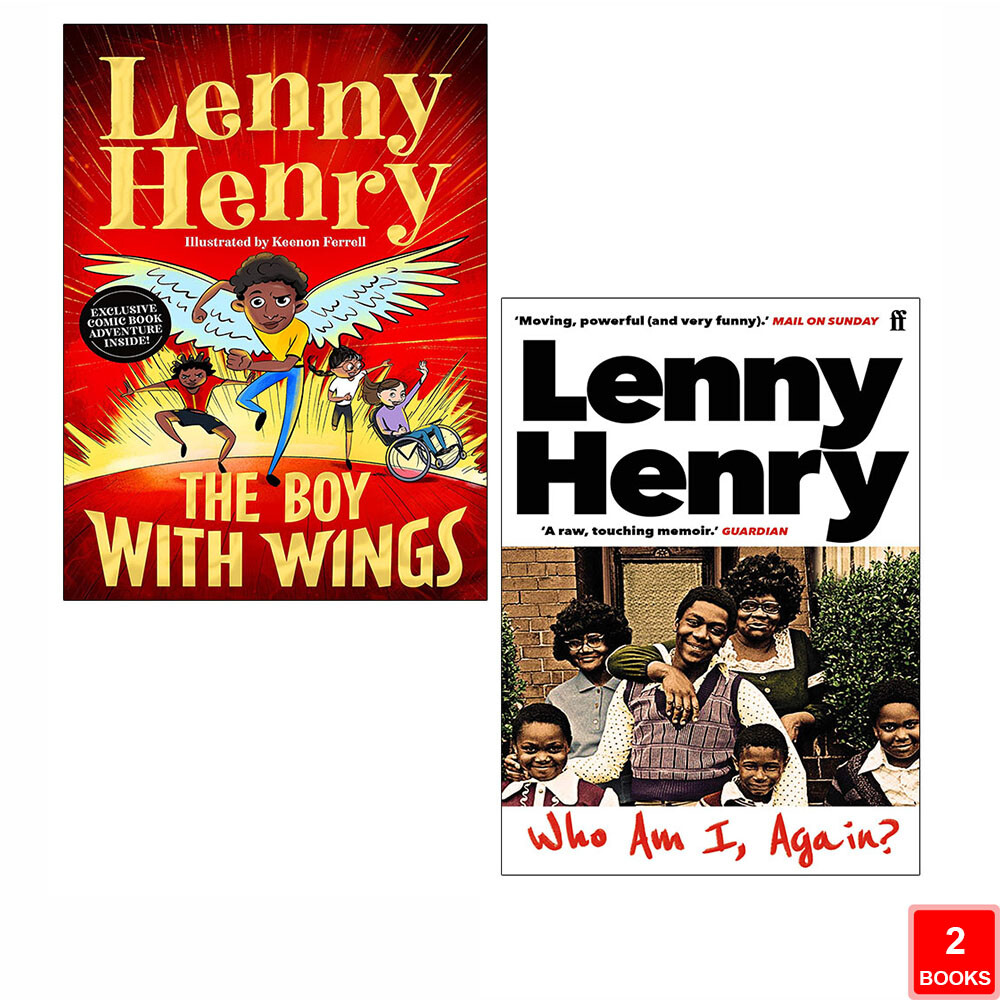 Lenny Henry 2 Books Collection Set Boy With Wings, Who am I again Paperback NEW