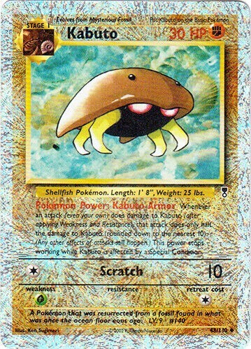 Kabuto 48/110 Legendary Collection Reverse Holo Pokemon, NM