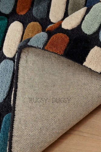 Pebbles Tufted Rug Hand Tufted Rug Tufted Wool Rug Multi Colored Rug, Class Rugs - Picture 3 of 5