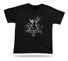 Malasorte Demonio Ángel Esqueleto Calavera Blanco y Negro Moderno Camiseta Ropa