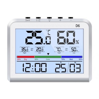 Wall Mount Desktop Electronic Hygrometer Thermometers With 24Hrs Memory Function