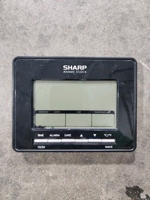 SHARP Atomic Digital Alarm Clock, Battery Operated Self-Setting Digital clock