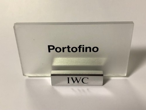 IWC Portofino Display Plaque Stand Boutique Dealer Sign Acrylic Metal Watch POS