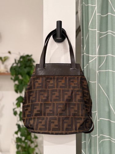 Authentic Fendi Brown and Black Tote Bag - Good Condition and Very Clean