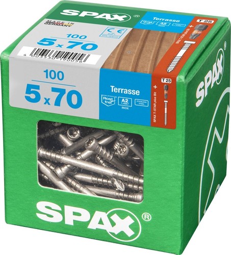 Spax Terrassenschrauben 5.0 x 70 mm TX 25 - 100 Stk. Schraube - Bild 3 von 3