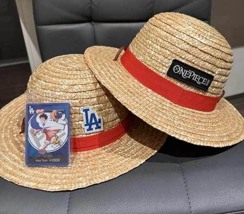 2026 ONE PIECE LA DODGERS MONKEY D LUFFY DON CARD \*SEALED\* + 2 HATS 7/2/26
