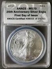 2011 $1 American Silver Eagle Dollar ANACS MS70