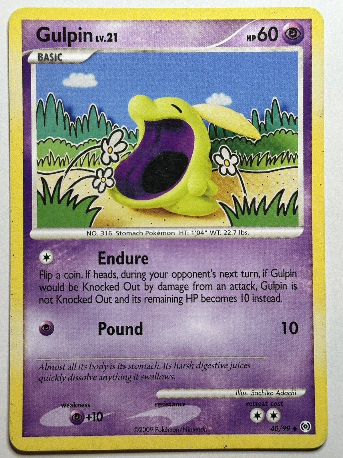 Gulpin (40) Arceus 40/99 MP-HP Pokémon Card