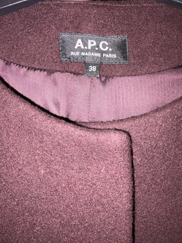 APC Long Wool Coat FR38 / US6 Sezane Rouje Paris Arket COS  - Image 3 of 4