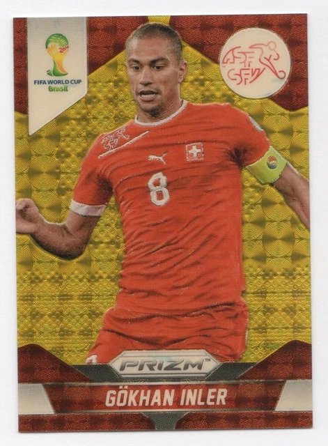 Gokhan Inler 2014 Panini Prizm World Cup Soccer Gold Power 4/5