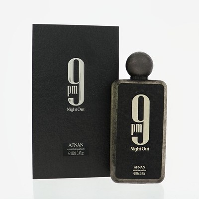 9 Pm Night Out by Afnan Box for Men 3.4 Oz Extrait De Parfum Spray