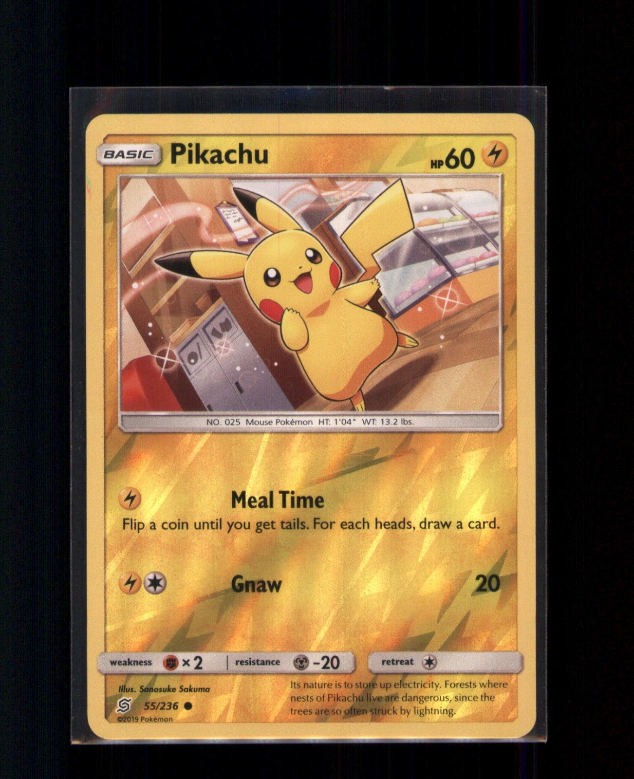 Pikachu (55) Reverse Holo Common SM - Unified Minds 55/236 LP