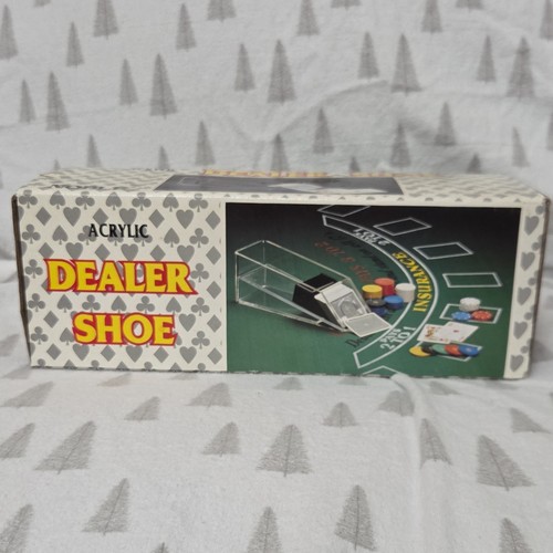 Noble Clear Acrylic Casino Playing Card Dealer Shoe for Card Dealing in Box