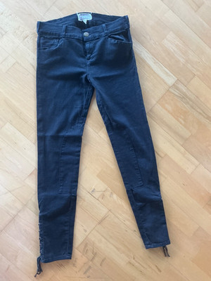 Current Elliot Jodpur Jeans Jeggings Lace up Riding Pants Black Size 29