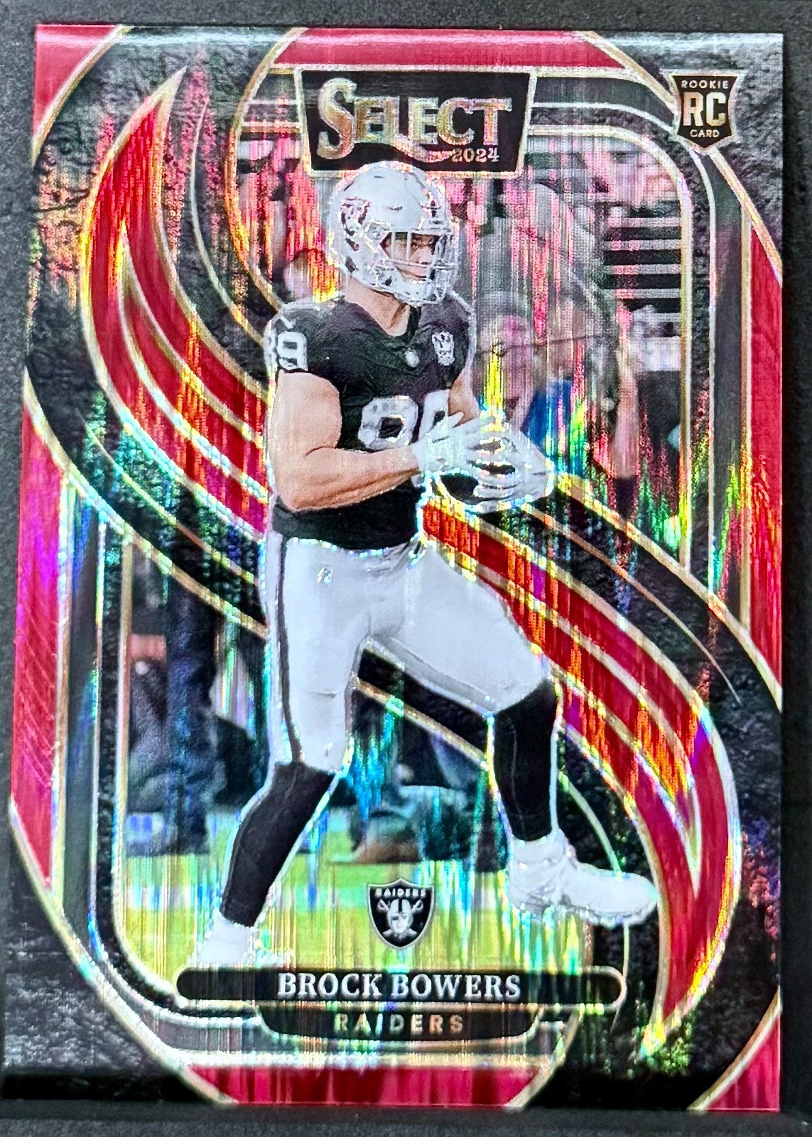 BROCK BOWERS RC 2024 Panini Select Premier Level #118 Red Shock Prizm 33/249