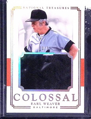2017 National Treasures Earl Weaver Colossale Game Used Jersey #3/10