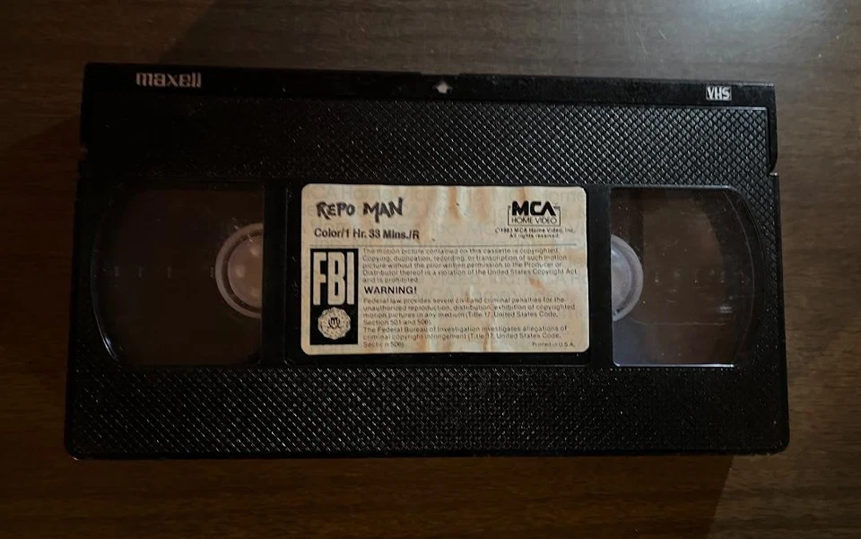 Repo Man VHS 1984 MCA Home Video 1st Release Cult Classic Punk Rock Alex Cox - Image 3 of 4