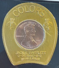 Mintage = 166 Encased Coin COLORS #1 of 6 YELLOW 2002 UNC US Lincoln Cent Lucky