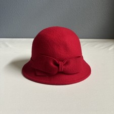 INC International Concepts 100 Wool Red Bowler Hat