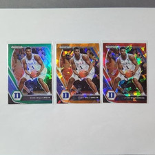 2021 Panini Prizm Draft Picks Zion Williamson Green Prizm, Orange, Red Ice Prizm