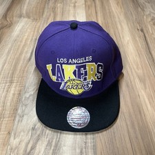 Mitchell & Ness LA Lakers Hardwood Classics Snapback Hat Cap Purple OSFM (1640)