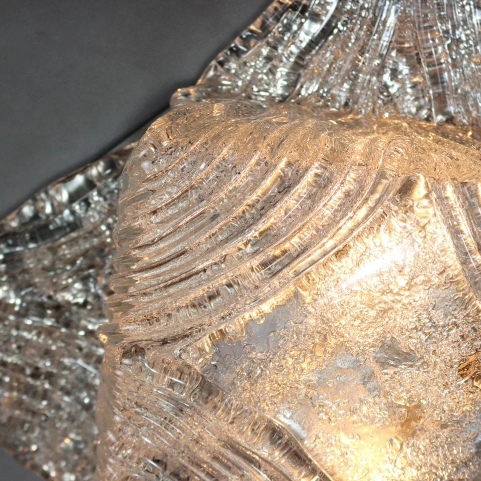 Plafonnier Vintage Verre Soufflé Design Italie Années 60-70 Original - Photo 4/4