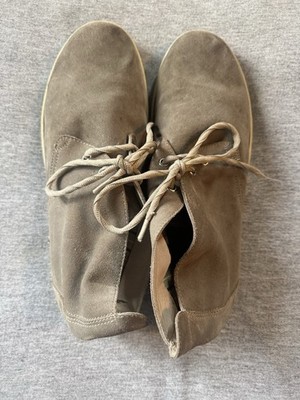 Marco Feretti Men s Suede Chukka Shoes Size 11.5 Taupe/Gray Lace-Up Casual